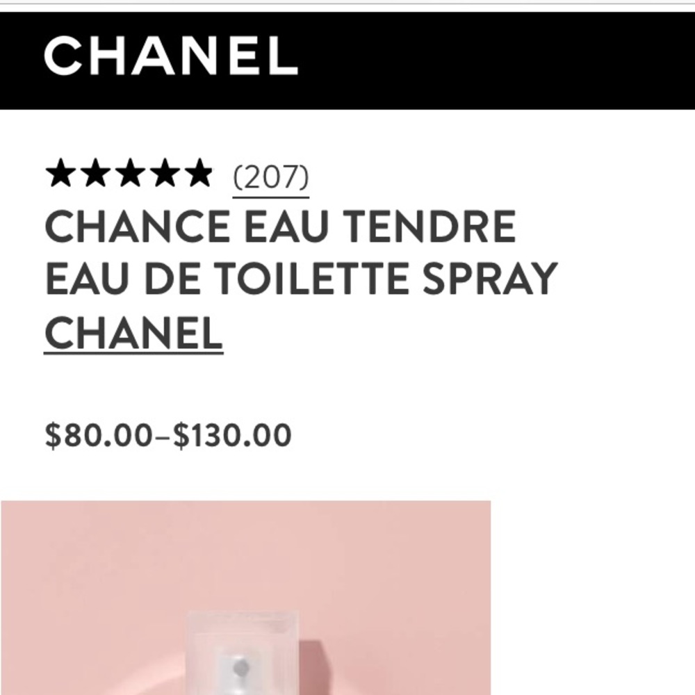 New, unopened 3.4 oz Chanel Chance eau tendre